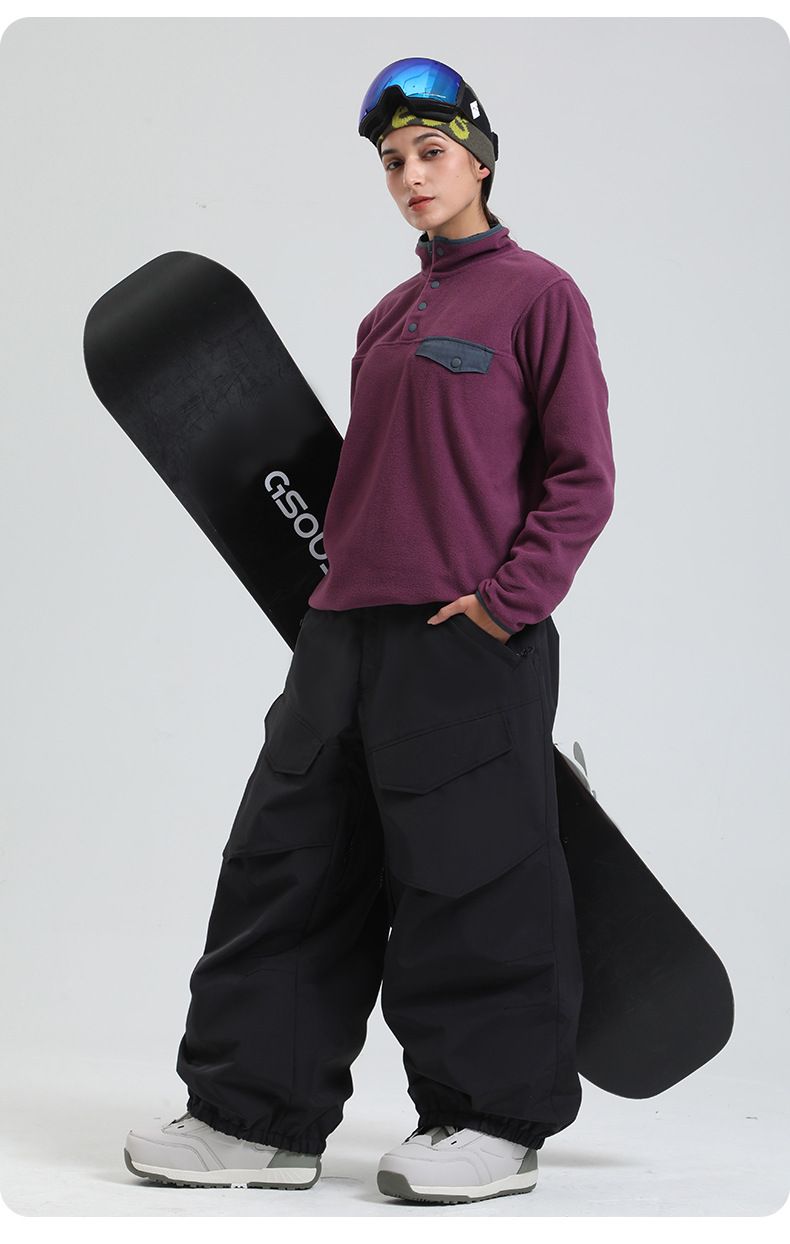 Winter Neue Skihose für Damen, Weites Bein, winddicht, wasserdicht, für Sport und Outdoor, Snowboardhose für Herren_voghion.com