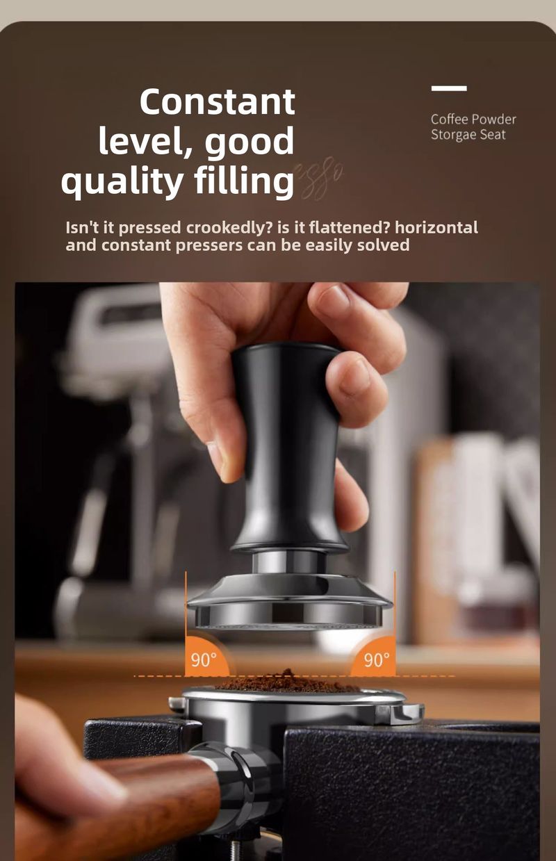 Macchina per caffè in polvere in acciaio inossidabile, pressa per polvere a tre polpa, pressa per polvere quantitativa di riempimento, set di stoccaggio integrato per martello_voghion.com