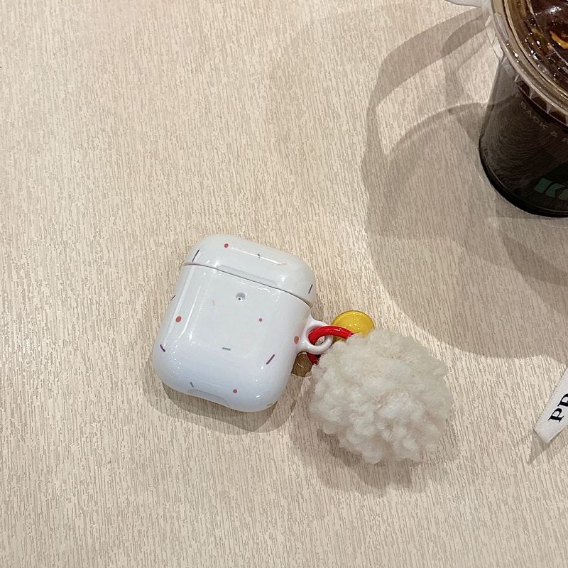 Colorful dots suitable for airpods 3 protective case pro2 Bluetooth 1/2 generation earphone shell fur ball Bell_voghion.com