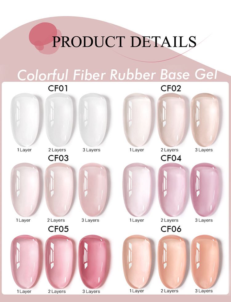 UR SUGAR New Colorful Fiber Rubber Base Coat - Ice Transparent Nail Repair & Construction Gel For Strengthening_voghion.com