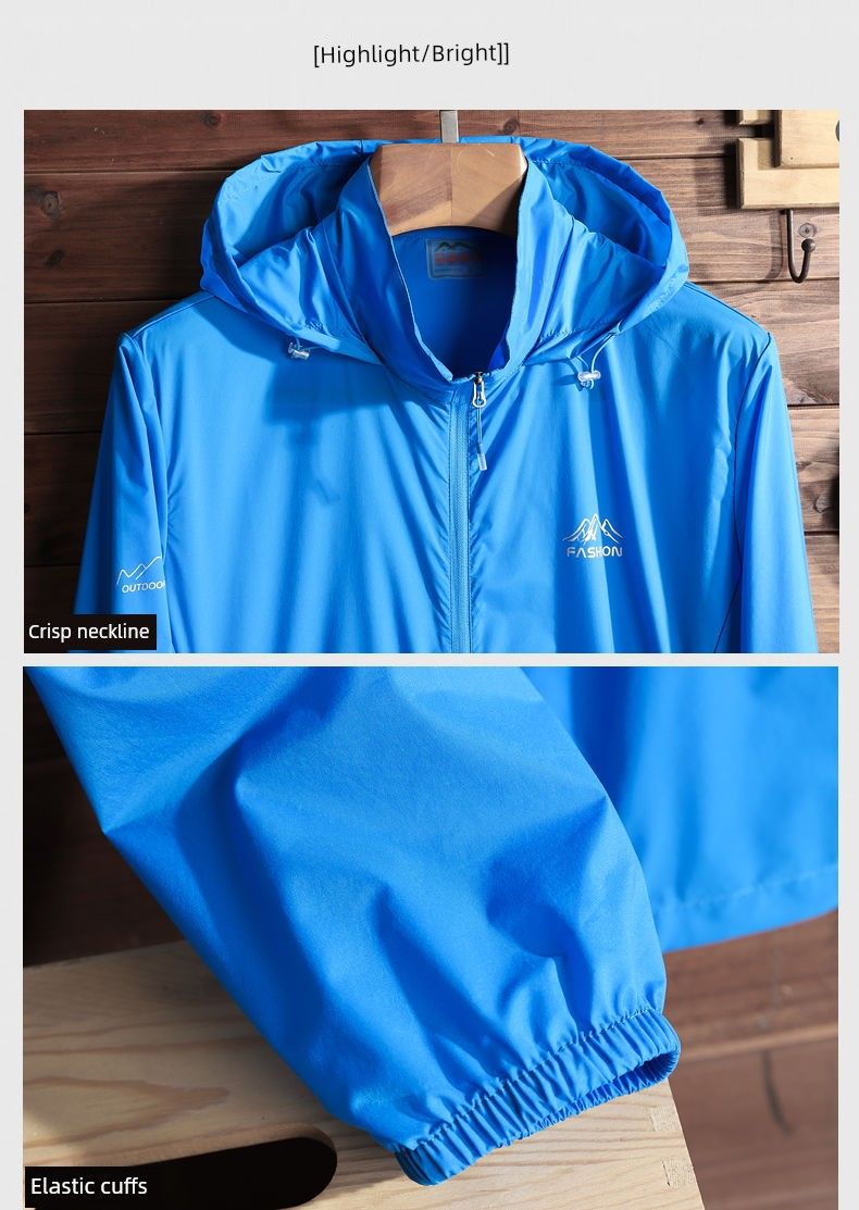 Jpdun Summer Ultra-Thin Breathable Raincoat Sun-Protective Clothing_voghion.com