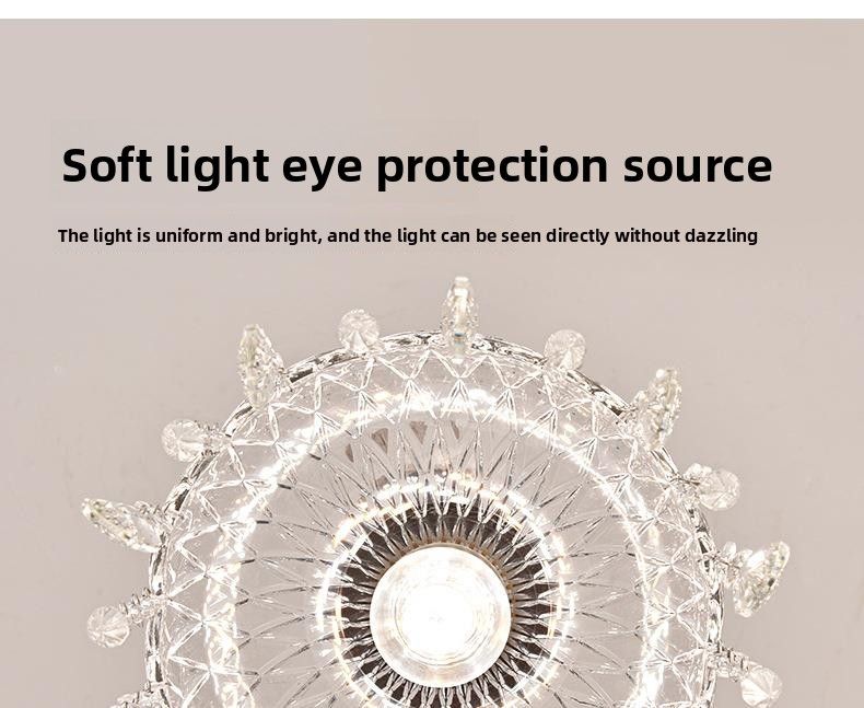 Crystal Entryway French Modern Minimalist Ceiling Staircase Lighting Balcony Hallway Corridor Light_voghion.com