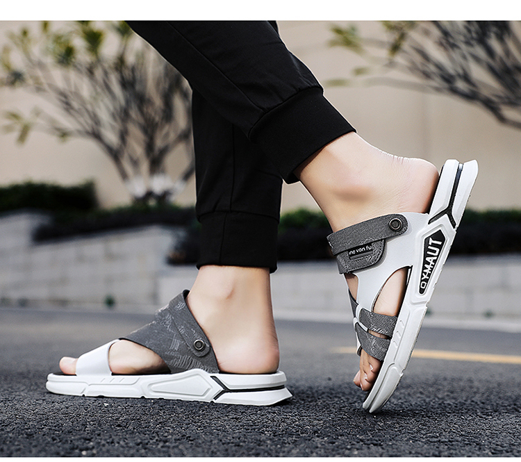 Mens Shoes Hook Midsole Beach Shoes Upper For Summer TravellingWalking Sandals_voghion.com
