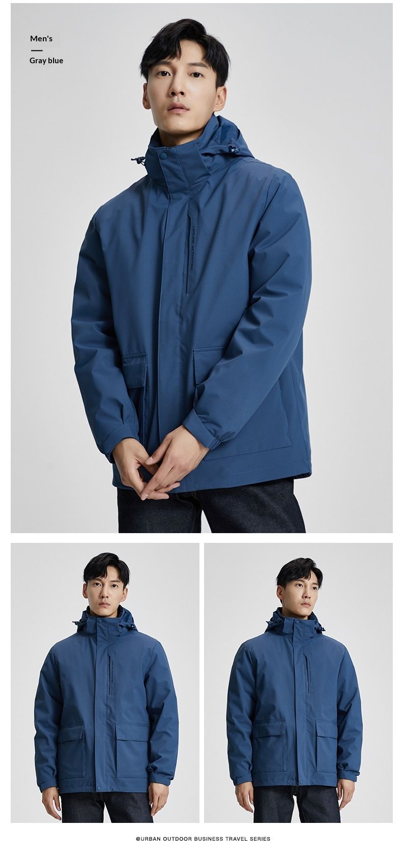 001 Neue 3-in-1-Daunenjacke für Herren, wasserdicht, dick gefüttert, ideal zum Skifahren, Reisen, als Windjacke, lässig, modisch und für Outdoor-Aktivitäten_voghion.com