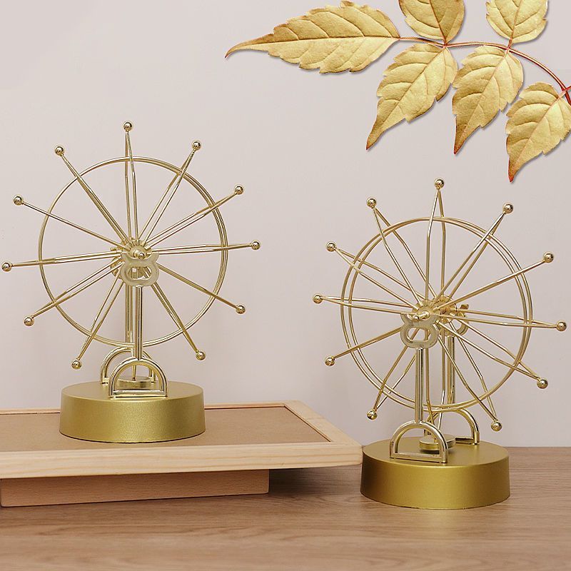 Nordic Creative Iron Art Forever Moving Ferris Wheel Pendulum High-end internetberoemdheid Woonkamer Modern kantoor_voghion.com