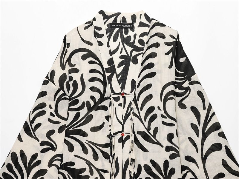 Completo da salotto in raso stampato da donna, novità primaverile: top a maniche lunghe e pantaloni a gamba larga, completo streetwear, comodo ed elegante, XS/S/M/L_voghion.com