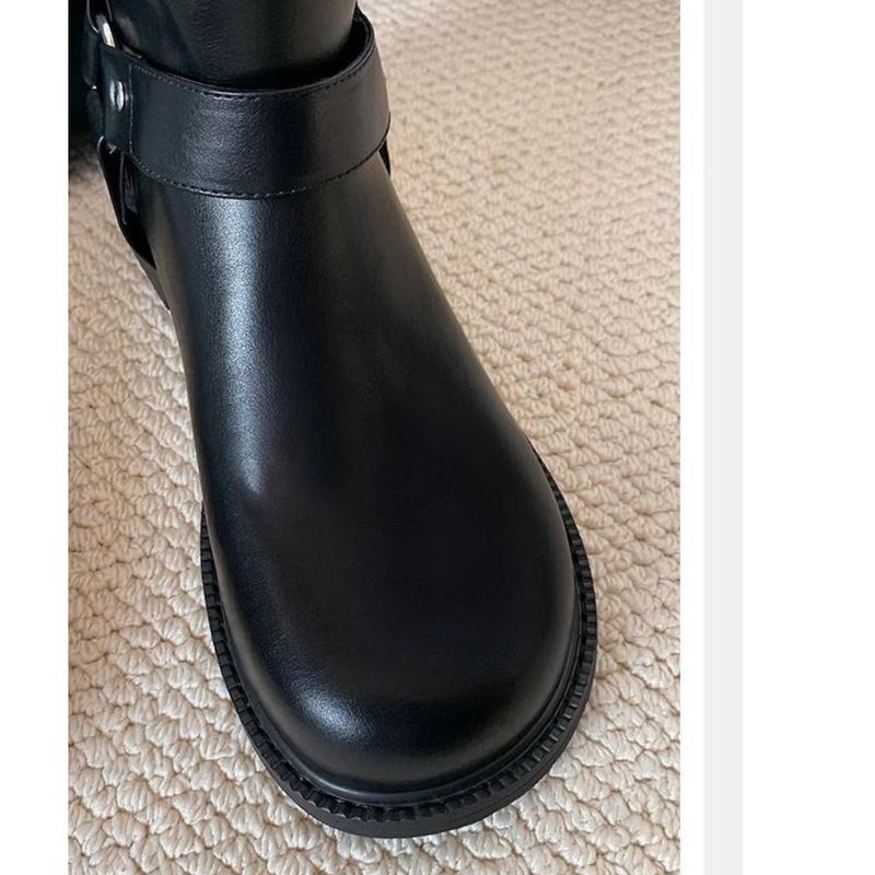 Modischer schwarzer Martin-Stiefel 2025 Neu_voghion.com