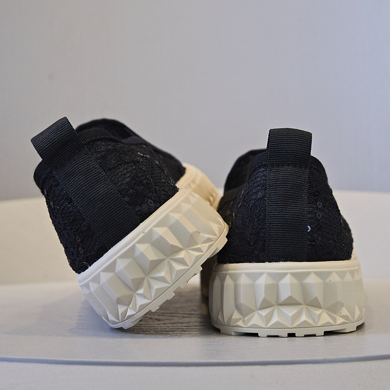 Casual Shoes Fisherman's 2024 New Summer Thin Women's Lace Mesh Breathable Flat Bottom Casual Fit Lazy Single Shoes_voghion.com