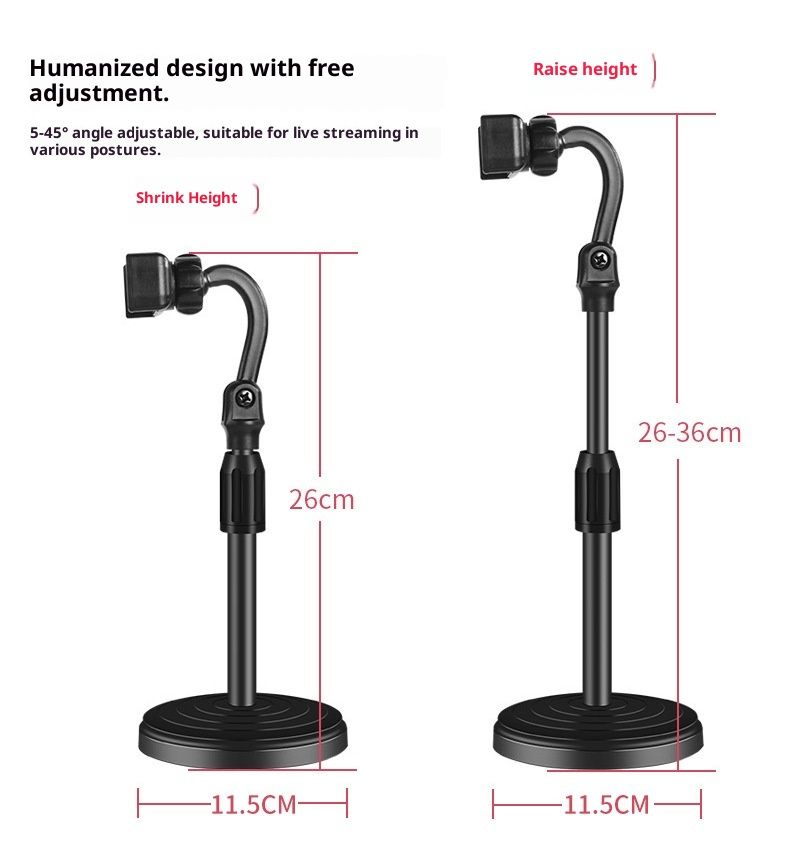 Produttore Desktop Pigro All'ingrosso Telefono Fotografia Video Riprese Estensibile Streaming Live Supporto Ufficio Pieghevole_voghion.com