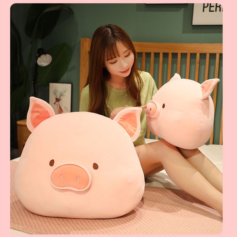 Peluche a forma di maialino, carino per bambine, morbido e coccoloso, perfetto per le coccole prima di andare a letto._voghion.com
