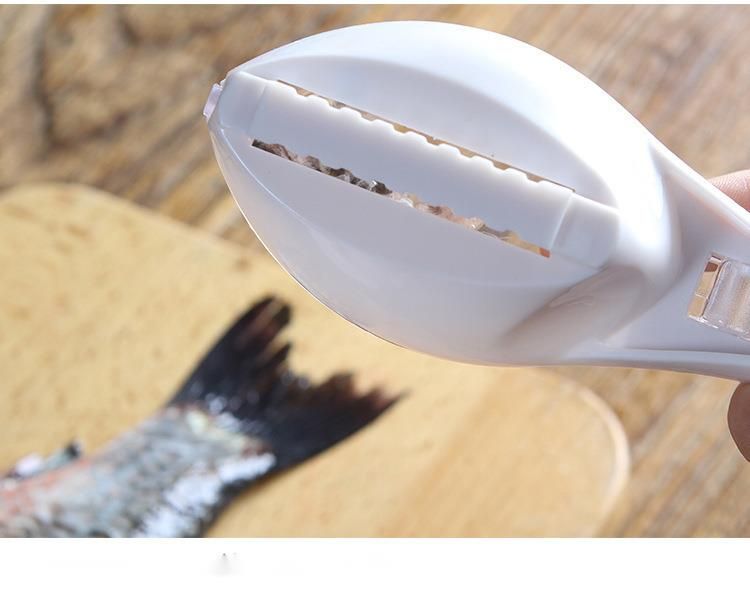 Handmatige schraper met deksel, visschubbenverwijderaar voor thuis in de keuken, antislipgereedschap, geen handletsel, spatwaterdicht_voghion.com