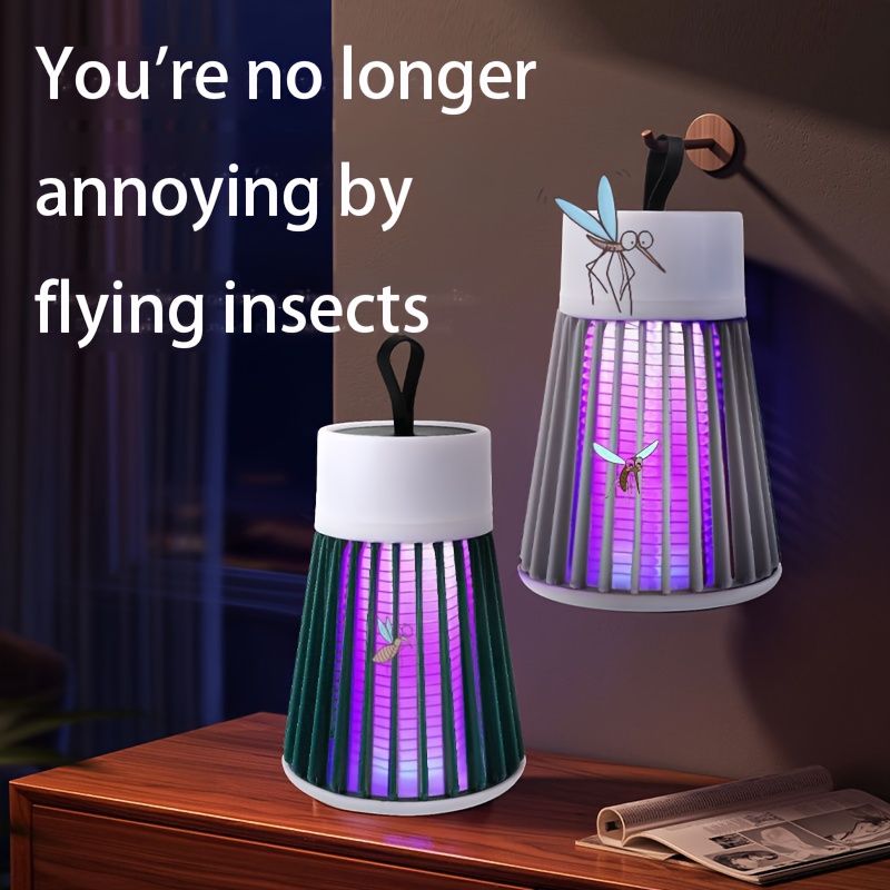 USB Electric LED Mosquito Zapper Indoor Bug Killer Lamp For Mosquito Gnat Moth Fruit Flies With Small Brush_voghion.com