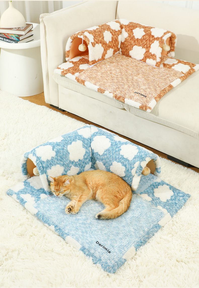 New Tunnel Nest Four Seasons Universal Removable Washable Bed Warm Evacuation House Closed Cat Mat_voghion.com