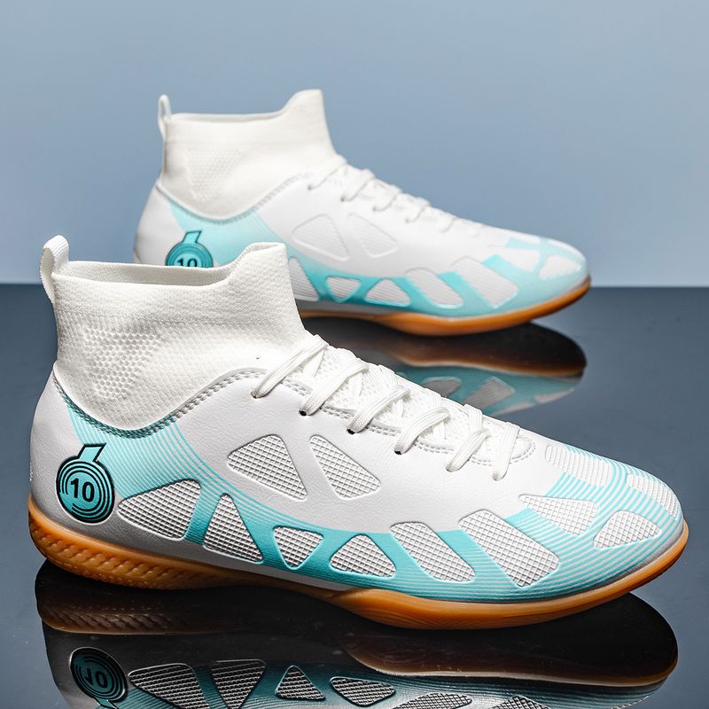 Men's and women's football shoes high top new long and short nail sneakers_voghion.com