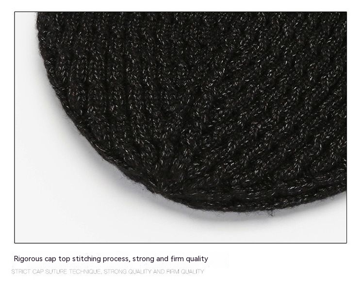 Hat, men's coldproof knitted plush thickened warm wool cotton hat, winter cycling windproof and cold hat_voghion.com