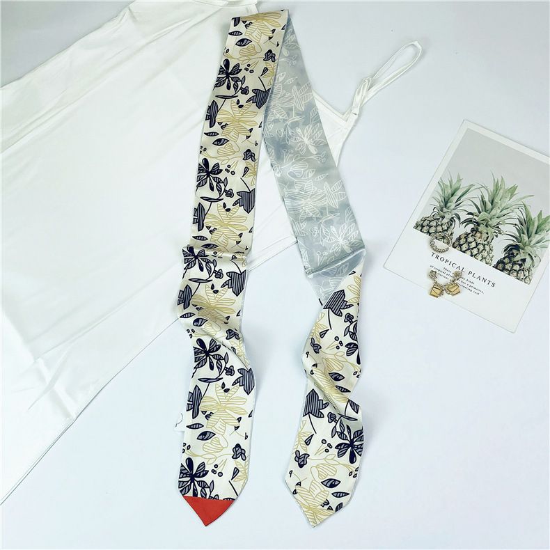 Sciarpa per borsa con rilegatura in nastro di protezione per il collo con fascia lunga da donna piccola in stile letterario primaverile ed estivo_voghion.com
