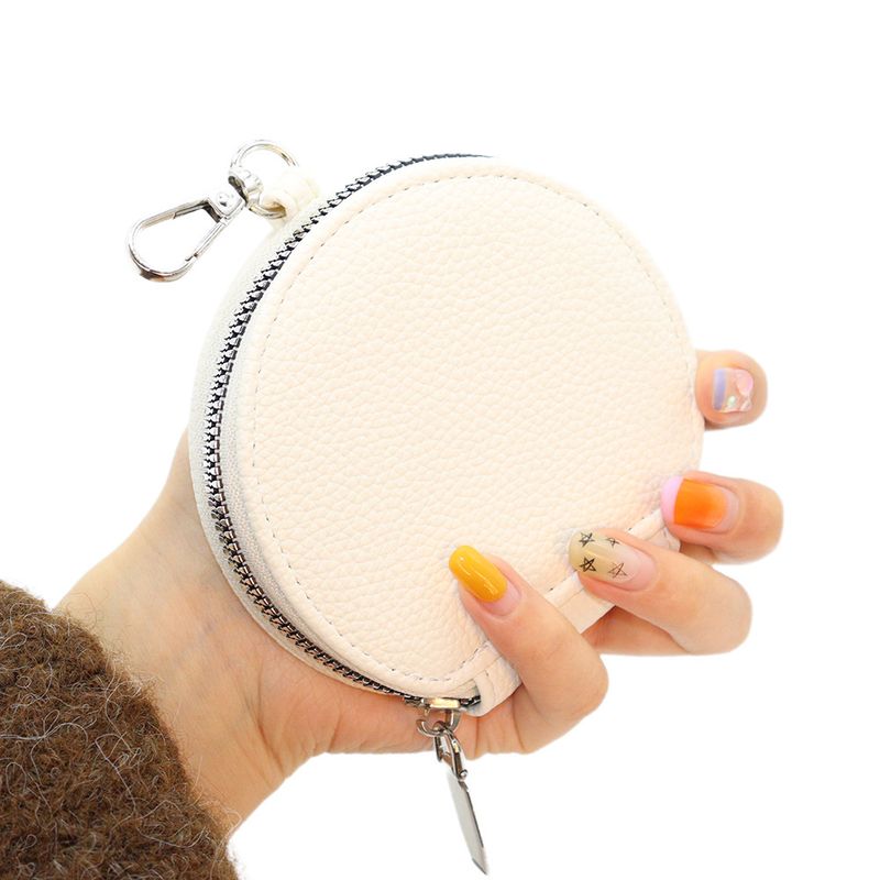 Nw Koran And Japans Styl Frsh Womn's Zippr Coin Purs Lych Txtur Portabl Mini Round Earphon Bag Ky_voghion.com