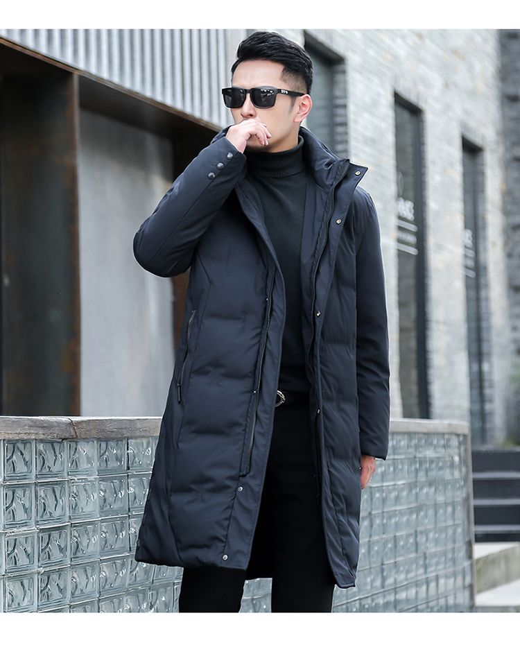 Chaqueta larga con capucha de alta calidad, holgada, de pato blanco, gruesa y cálida, para invierno, para hombre, abrigo de nieve, 2025_voghion.com