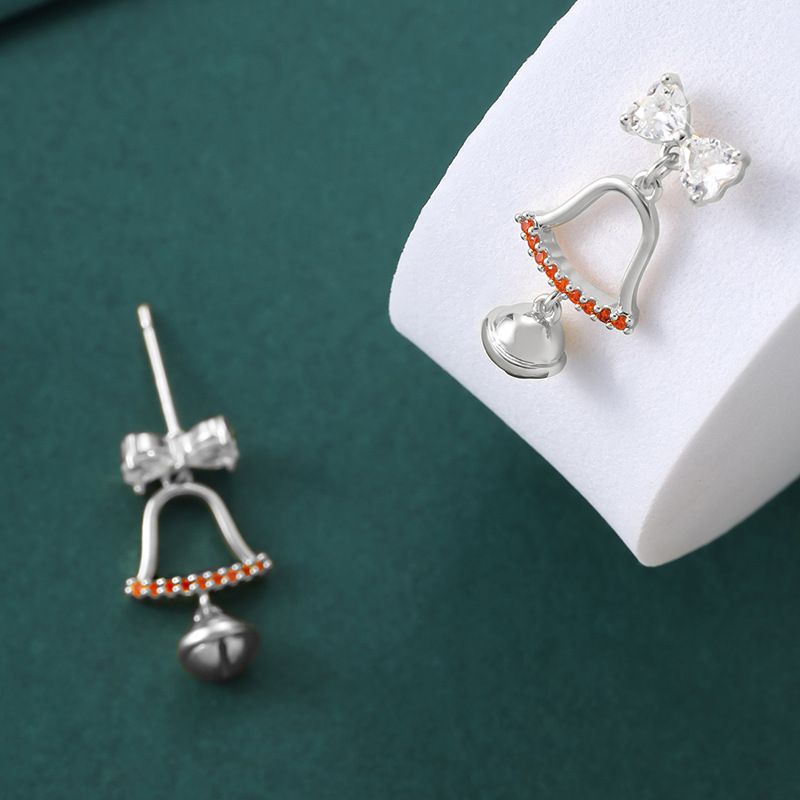 Boucles d'oreilles cloche de Noël tendance pour femmes, douces et polyvalentes_voghion.com