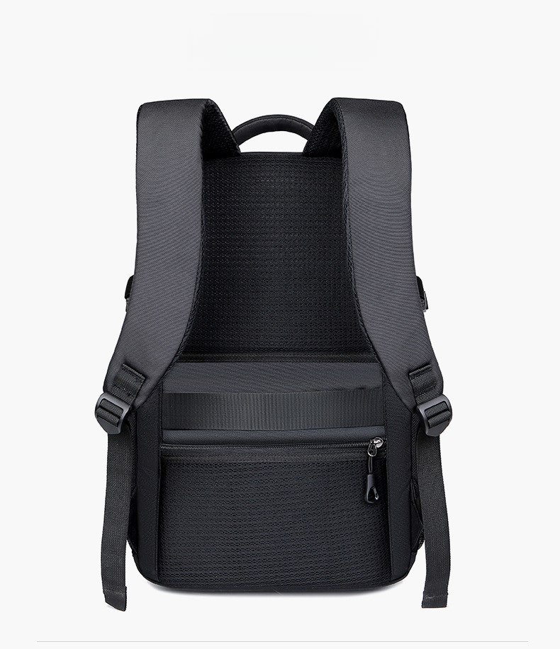2024 new men's backpack, black backpack for men, student business travel laptop bag, wear-resistant and waterproof, large capacity backpack_voghion.com