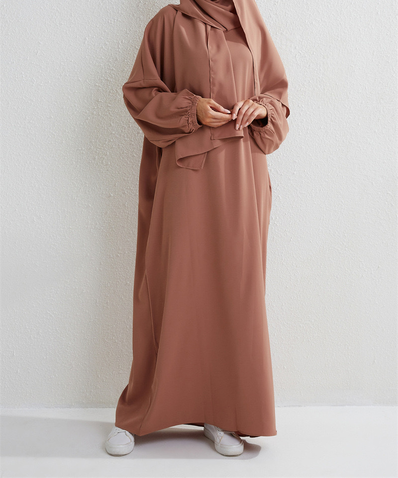 Malaysisches Damen-Kaftan-Kleid im Nahen Osten, Dubai, türkisch, mit Kapuze, langes Kleid_voghion.com