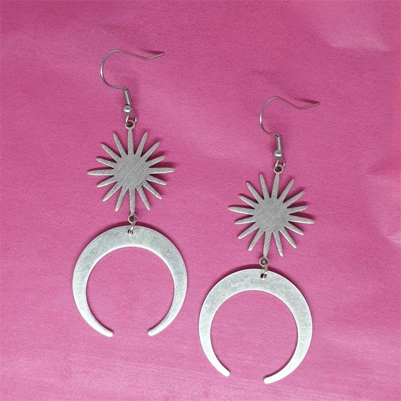 Orecchini sole e luna ciondolo vintage_voghion.com