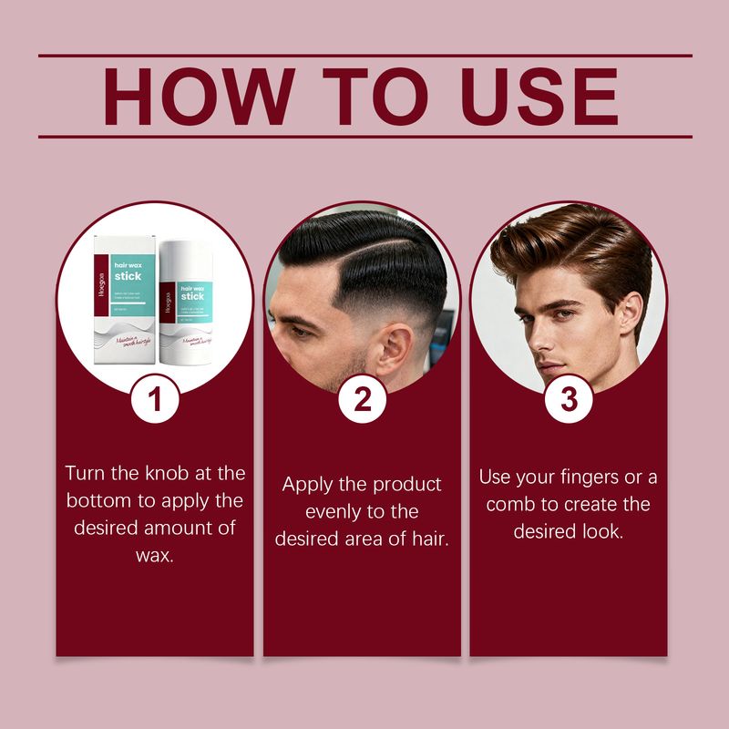 HOEGOA Haarwachsstift, sanft, leicht, nicht klebrig, matt, natürliches Styling, für glänzende Frisuren_voghion.com