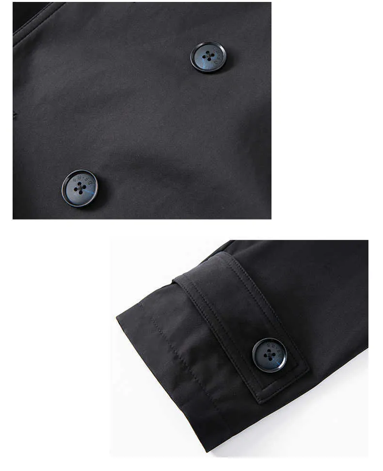 Trench nero attillato extra lungo autunno uomo Mauroicardi doppiopetto moda europea 2022 elegante soprabito uomo_voghion.com