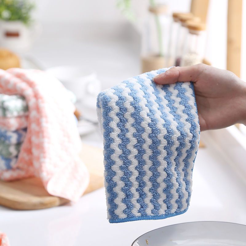 5 Stück/10 Stück Küchengeschirrspültuch, superfeine Faser, wasserabsorbierendes Reinigungstuch, Mehrzweck-Reinigungswerkzeuge für den Haushalt_voghion.com