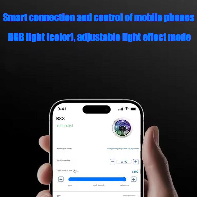 Flydigi B8X EVA Co-branded Game Cooler Heat Dissipation Magnetic Radiator RGB Andro Light Phone Cooling Fan For IOS_voghion.com