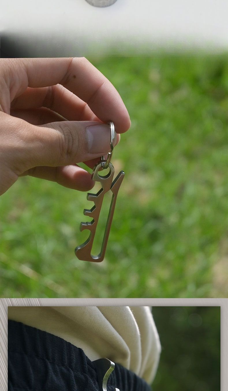 Outdoor EDC-gereedschappen Rattlesnake met sleutelhanger Portemonnee Geldclip Karabijnhaak Quickdraw Uitrusting Accessoires_voghion.com