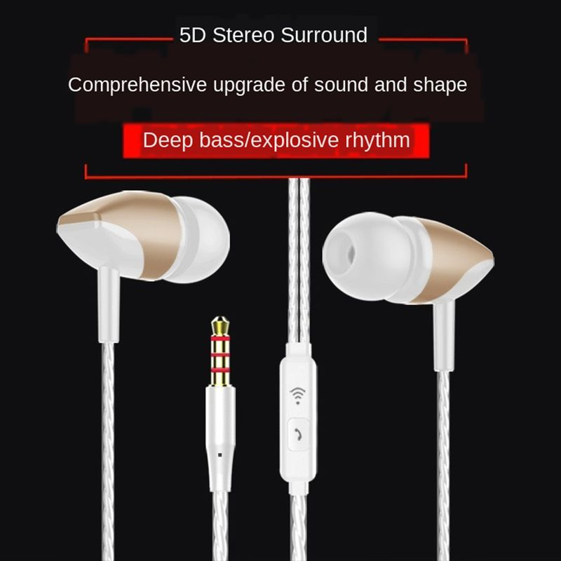 S22 Wired Headphone Ergonomic Anti-winding TPE Mega Bass In-ear Earphone For Music_voghion.com