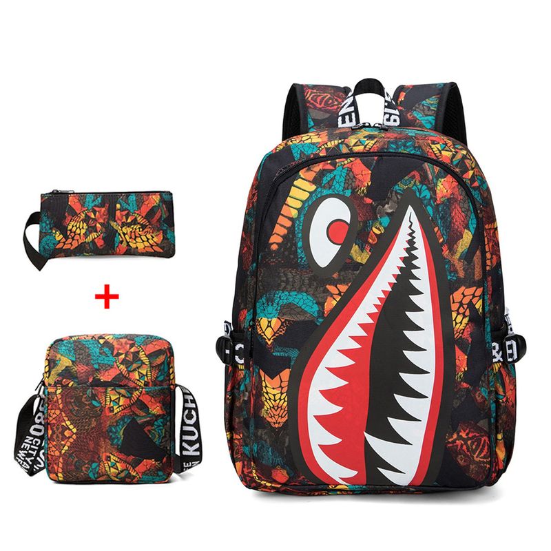 Mochila de 3 piezas para niños con lonchera y estuche para lápices, ideal para la vuelta al cole, ideal para estudiantes de primaria y secundaria._voghion.com