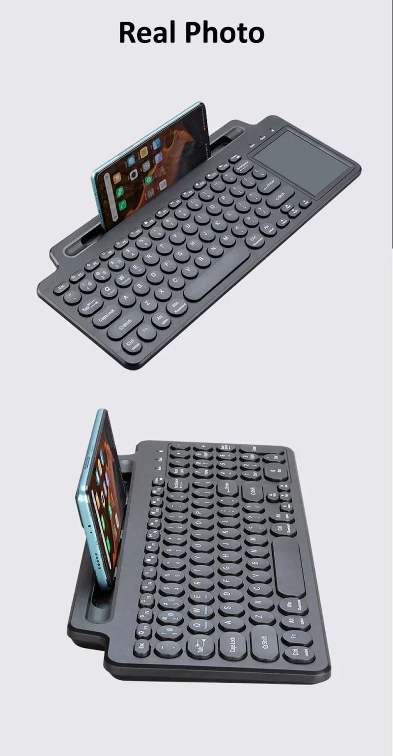 Mini tastiera wireless Bluetooth universale 2.4G per giocatori Windows Android iOS Tablet iPad PC Accessori_voghion.com