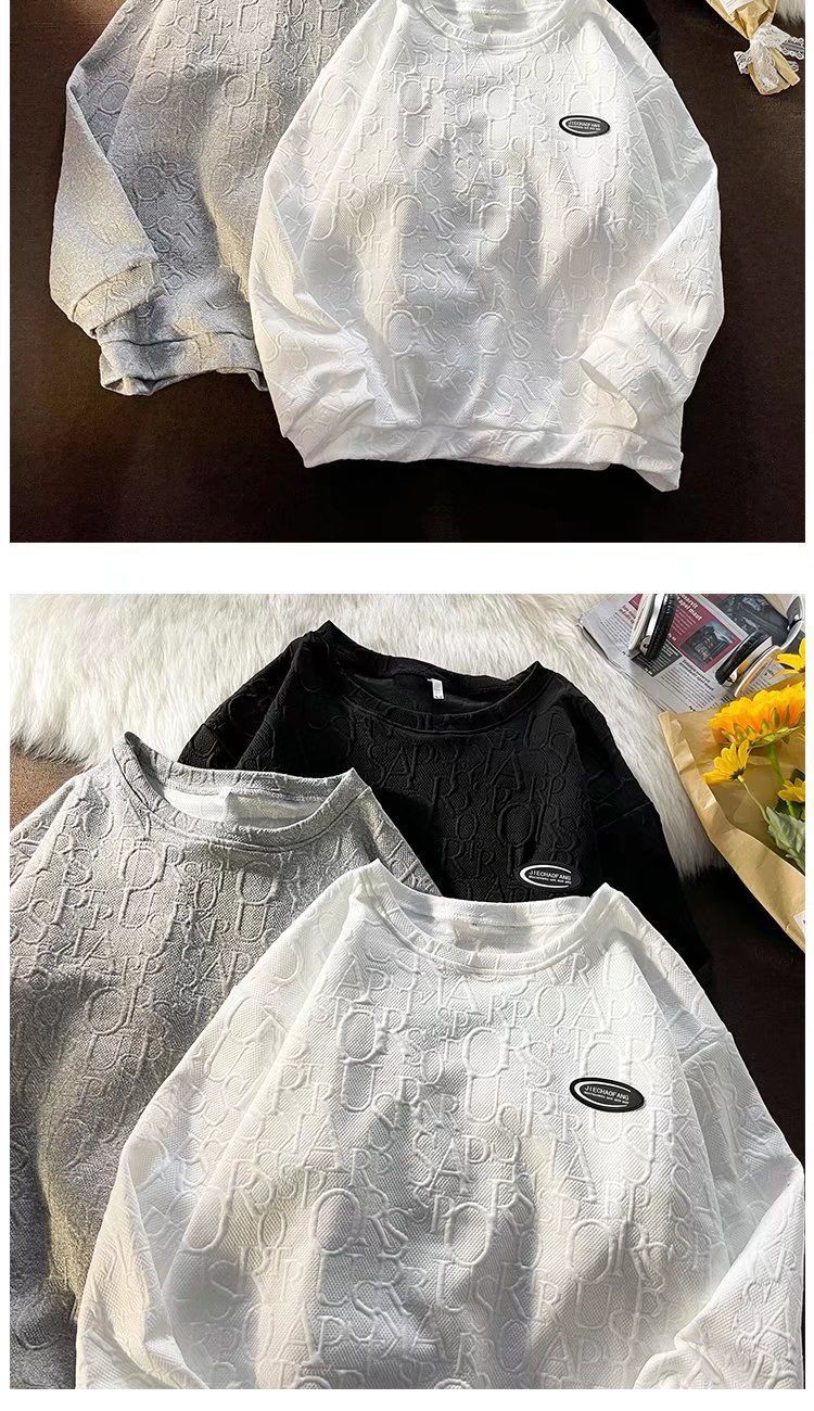 Felpa da uomo per uomo primavera e autunno, marchio alla moda, abbigliamento da uomo di alta gamma, design di nicchia, texture in stile coreano, giacca chic_voghion.com