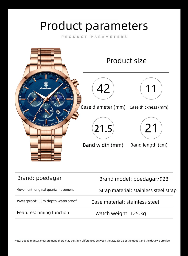 Orologio da uomo al quarzo multifunzionale impermeabile, modello sportivo, trasmissione in diretta_voghion.com