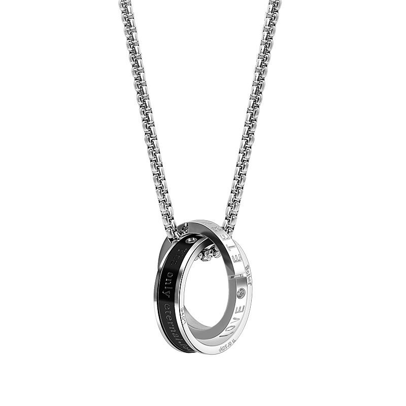 Collana per ragazzi, nuova, versatile, di alta qualità, in acciaio al titanio, con ciondolo, maglione, catena, collana da uomo_voghion.com