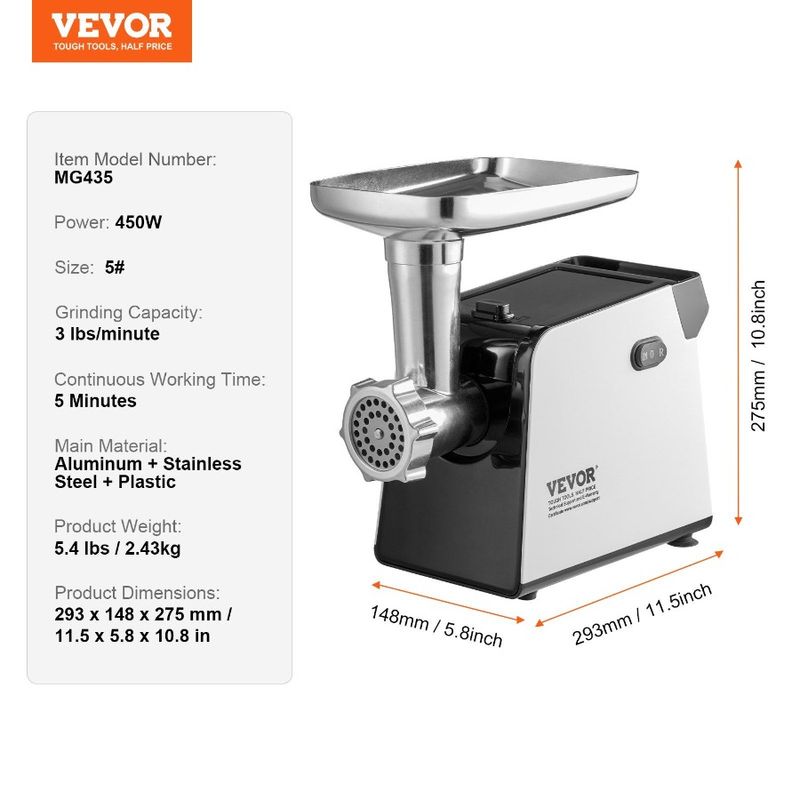 Electric Grinder Kitchen 3 Min Stuffer Home Lbs For Meat Sausage Maker_voghion.com