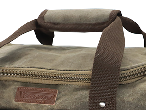 Wildload 50L travel expandable canvas leather luggage upgraded overnight weekend carry on bag, gray, classic_voghion.com