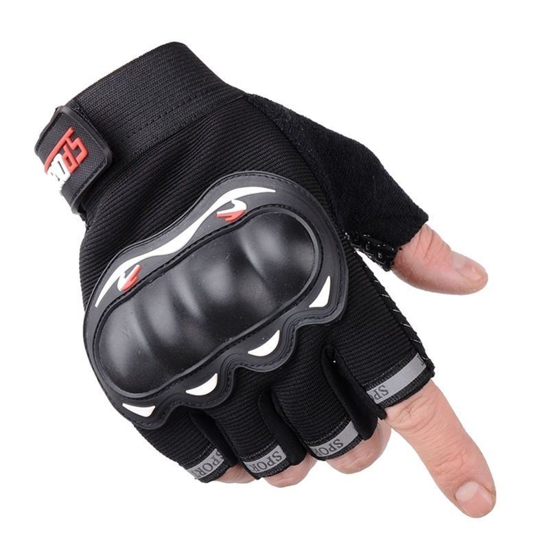 Guanti da moto, protezione completa, per motociclisti all'aperto, lunghi, a mezze dita, antiscivolo, resistenti all'usura, sportivi da uomo_voghion.com