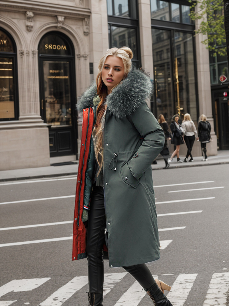 Women's one dress three wear pie overcome detachable long fashion Korean version plus cashmere warm Warm jacket jacket tooling quilts_voghion.com