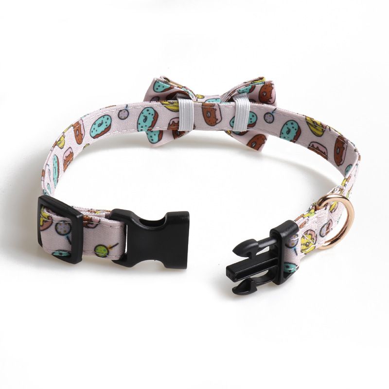 Collare per cani Aminger New Pet Bowknot serie Pizza Donut_voghion.com