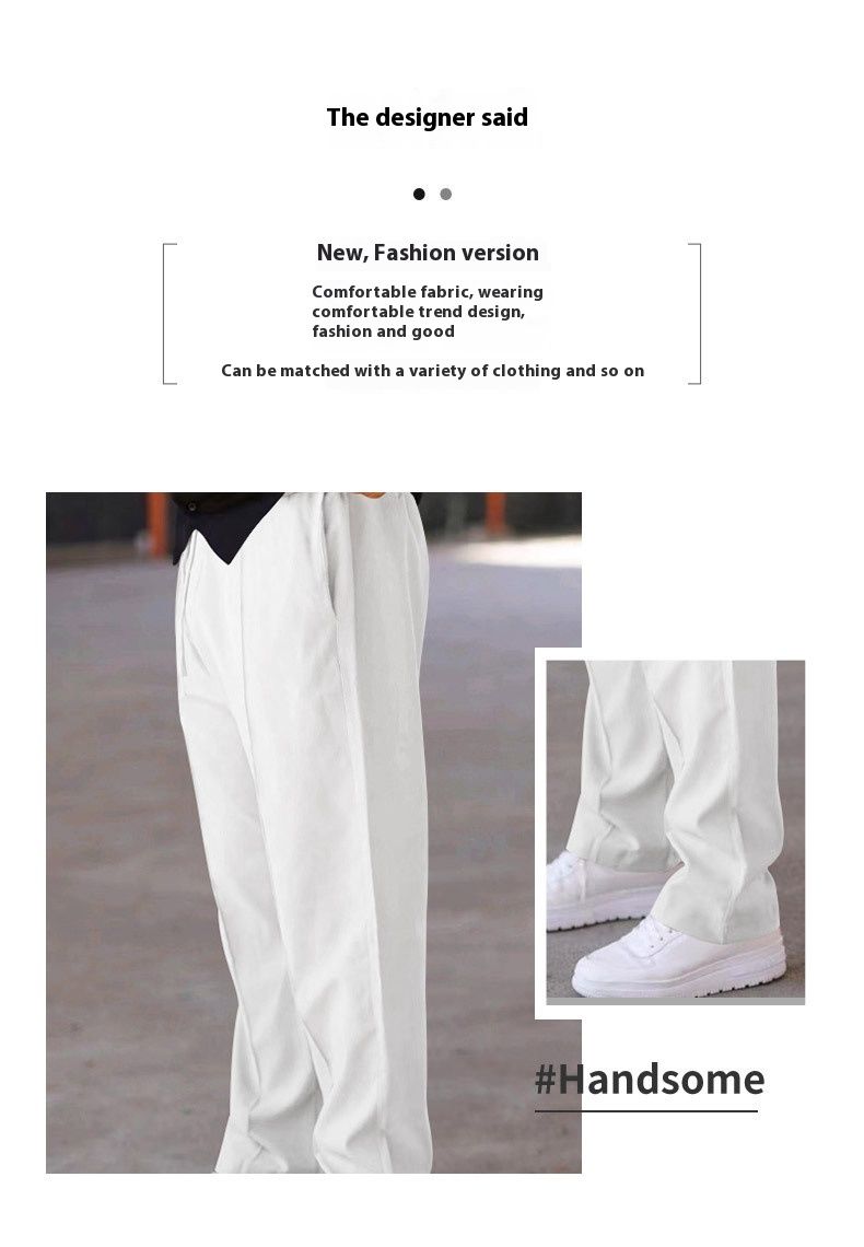 Same Style Straight Leg Pants For Both Male Female, Spring And Autumn Styles, Trendy Brands, Niche Design, Minimalist_voghion.com