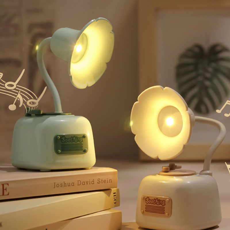 Nuova lampada da tavolo creativa a forma di fonografo, con dimmerazione continua, regalo di compleanno, luce notturna ricaricabile per dormitorio con musica_voghion.com