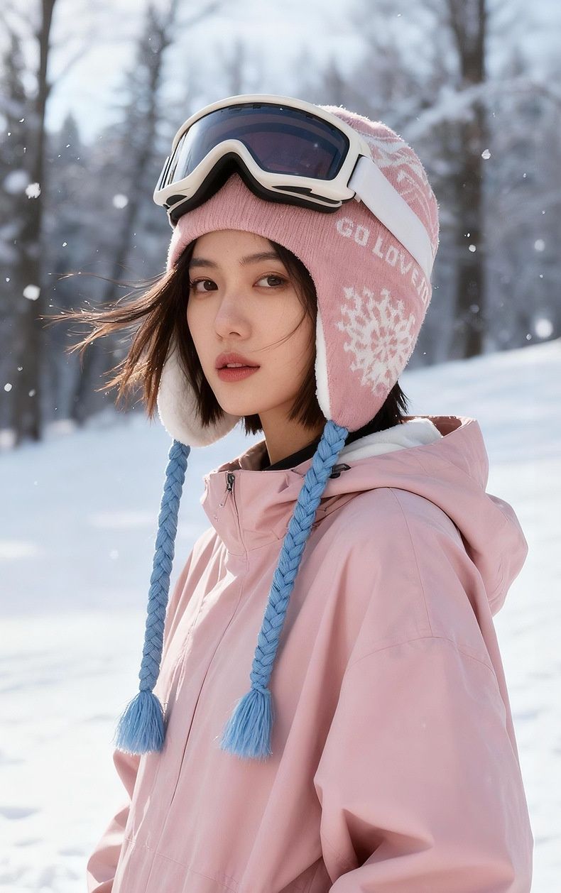 001 Golejue Nuovo cappello da sci lavorato a maglia per arrampicata all'aperto, ciclismo, escursionismo, antivento, caldo, freddo, foderato in pile, protezione per le orecchie spessa_voghion.com