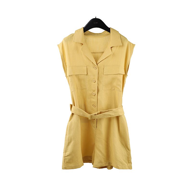 Geeignet für alle Jahreszeiten THE MIND Tencel Leinen Short 2025 Sommer Neuer Overall im koreanischen Stil mit weitem Bein T5097X_voghion.com