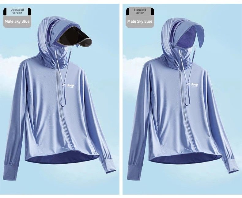 Ice Silk Herren Sommer Leichte Oberbekleidung Sonnenschutzkleidung_voghion.com