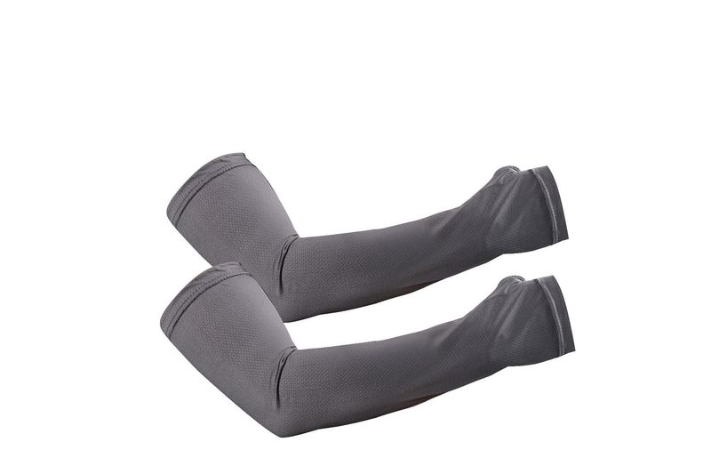Men's Solid Color Sun Protection Set - UPF 50+ Cooling Face Mask With Neck Cover & Long Arm Sleeves_voghion.com