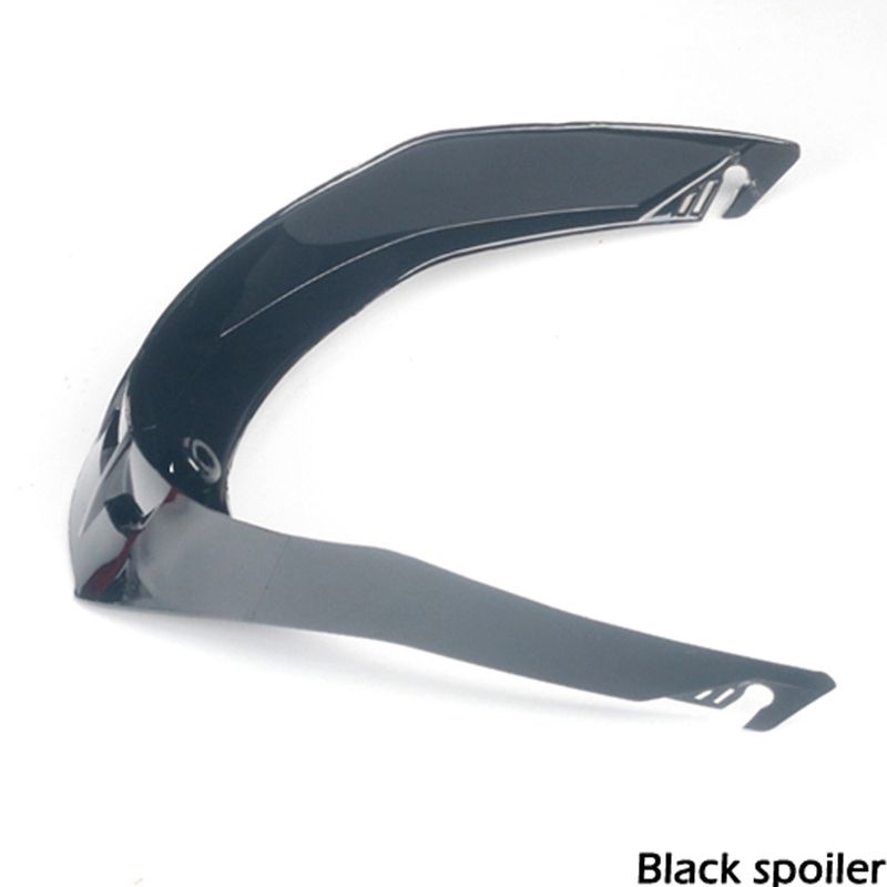 Viseira integral para capacete 0700E - Antiembaçante, alta transparência, proteção UV (opções fumê, fumê e transparente) com spoiler traseiro (preto/transparente)_voghion.com
