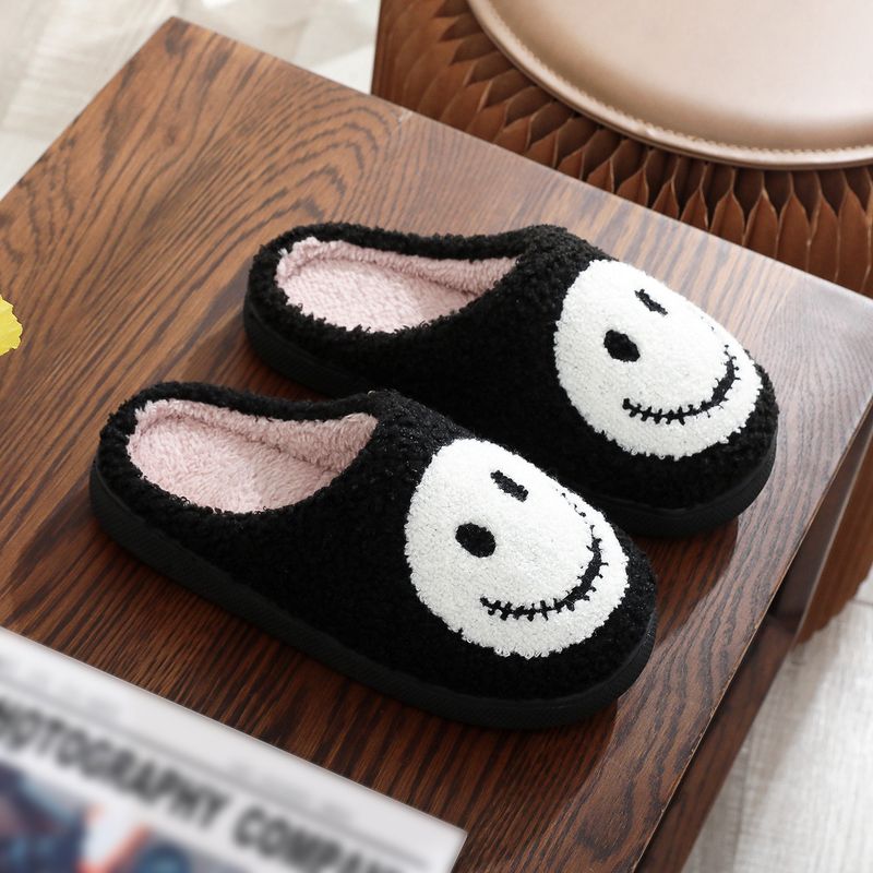 Winterpantoffeln, Lächelnde Baumwolle, Neue Schreiende Schuhe, Halloween Skelett Größe, Home Baumwolle_voghion.com